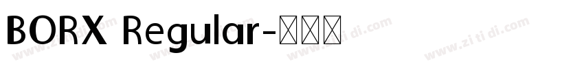 BORX Regular字体转换